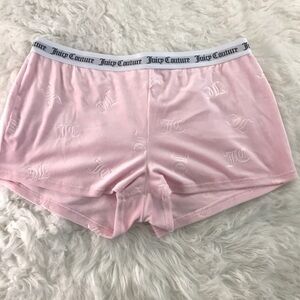 Juicy Couture Pink Velour Boxer Shorts XL